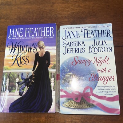 Lot of 2 Jane Feather The Widow's Kiss Snowy Night With A Stranger Paperback