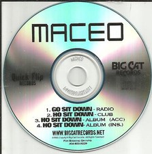 MACEO Go / Ho Sit Down  4TRX INSTRUMENTAL & ACAPELA & RADIO PROMO DJ CD Single 