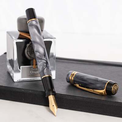 Parker Duofold Centennial Fountain Pen - Grey Pearl | eBay
