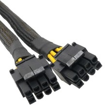 CPU 8 Pin Female to Dual PCIe 2X 8 Pin 4 4 Male Power Adapter Splitter