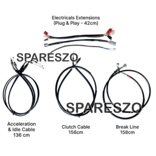 "APE HANDLEBAR 12 INCH BLACK WITH EXTENTION CABLE" FIT FOR R.E SUPER METEOR 650 - Picture 3 of 13