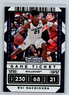 2020 Panini Contenders Draft Picks #33 Rui Hachimura Game Ticket Green Explosion