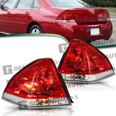 LH+RH Pair For 2006-2013 Chevy Impala Red Stop Tail Light Brake Lamp Replacement