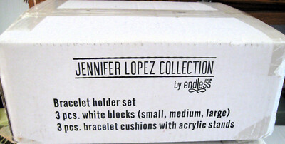 JEWELRY 3 BLOCK DISPLAY SET-WHITE JENNIFER LOPEZ COLLECTION-ENDLESS J