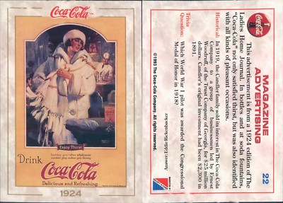 R@R @ And Original Card U. S. A. Coca Cola,First SERIES-N.22 - New,PERFECT-N.402