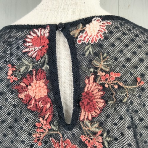 Maeve Anthropologie Top Small Black Lace Sheer Fairy Whimsigoth Witchy Dainty - Picture 7 of 12