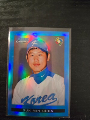 2009 Bowman Chrome WBC Prospects Blue Refractor #D /150 Suk-Min Yoon #BCW51