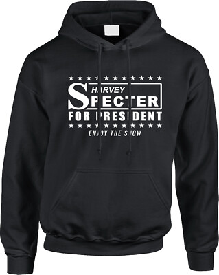 Harvey Specter For President Election Suits Parody Funny Voting Joke Mens Hoodie