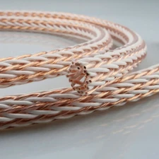 5m 12TC 24 Strands 5AWG 8N OCC Pure Copper Bulk Cable HiFi Speaker Bi-wire DIY