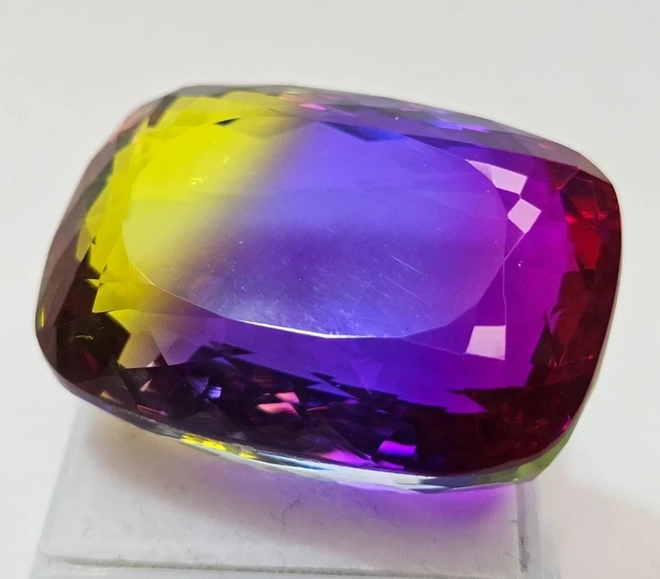 Tourmaline Bi-Colour Cushion Cut 84+ Ct Natural Loose EGL Certified Gemstone - Image 2 of 4