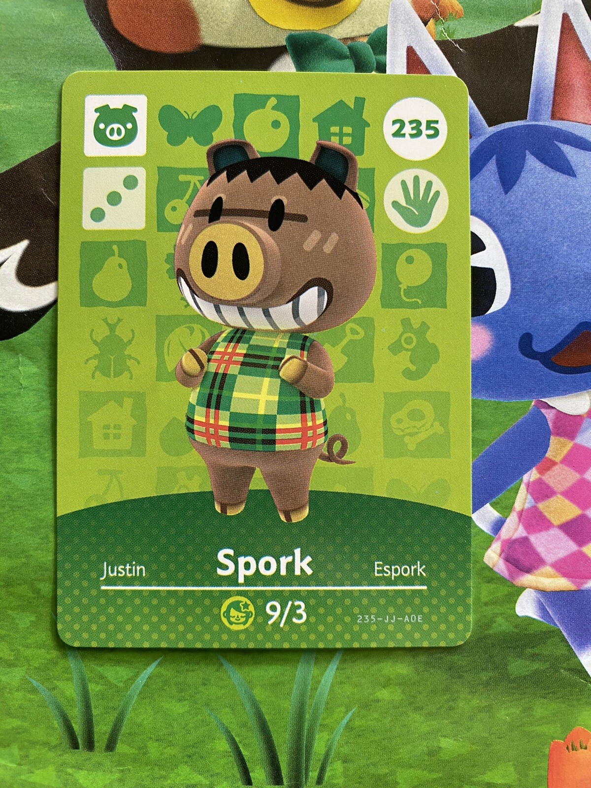 Spork 235 Animal Crossing Amiibo Card New Horizons NEVER SCANNED eBay