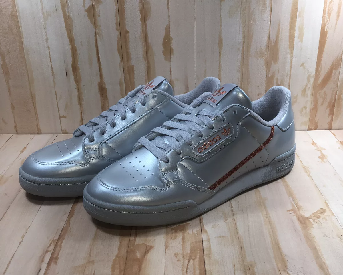 Adidas Originals Women s Grey Metallic Continental 80 Casual Shoes Sz 10 EE5565