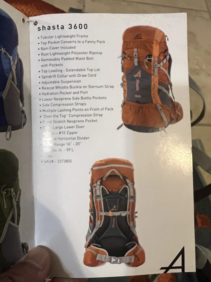 ALPS Mountaineering Shasta 3600 Pack - 59 Liters - Image 4 of 4