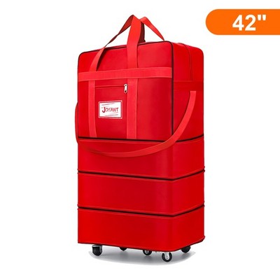 32'' 42'' Expandable Rolling Duffle Bag w/ Wheels Carry On Collapsible Luggage Bag