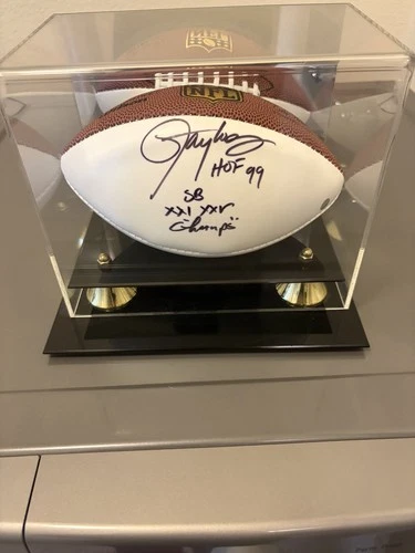 Lawrence Taylor Signed NFL Mini Football STEINER COA DISPLAY CASE Giants