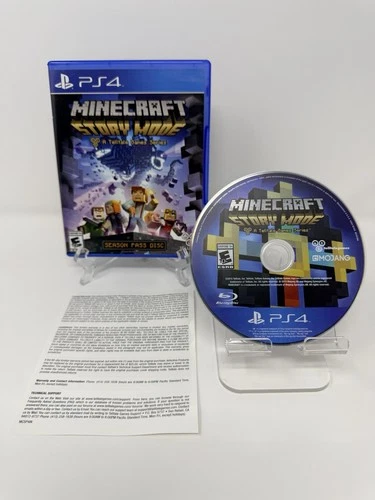 Minecraft Story Mode Season Pass Disc Sony PlayStation 4 PS4 Complete Tested