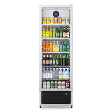 Yeego Commercial Beverage Cooler 13.31 Cu.ft Upright Display Refrigerator White