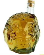 Zombie Head Decanter By Barbuzzo 38oz Scull Glass Bottle Halloween Bar Ware