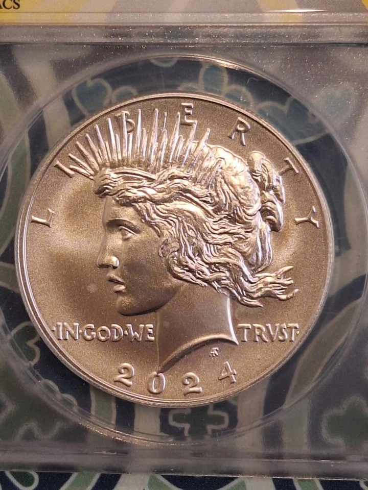 2024 (P) PEACE DOLLAR .999 SILVER ANACS MS 69 - Image 2 of 4