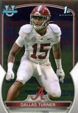 Dallas Turner 2022 Bowman University Chrome #6 Alabama Crimson Tide