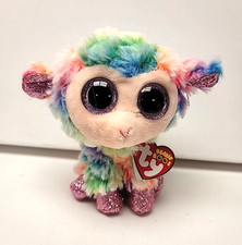 TY Beanie Boos 6" 15cm DAFFODIL RAINBOW TIE DYE EASTER LAMB NEW MWMTs 