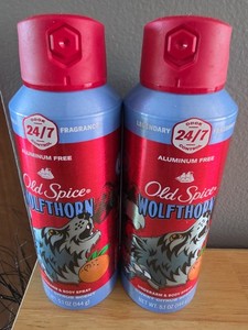 OldSpice WOLFTHORN  Krakengard Underarm & Body Spray Sweet Citrus Scent 2Pk