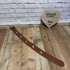 Vintage EXPRESS Belt Women's Brown Leather Wide Buckle Y2K
