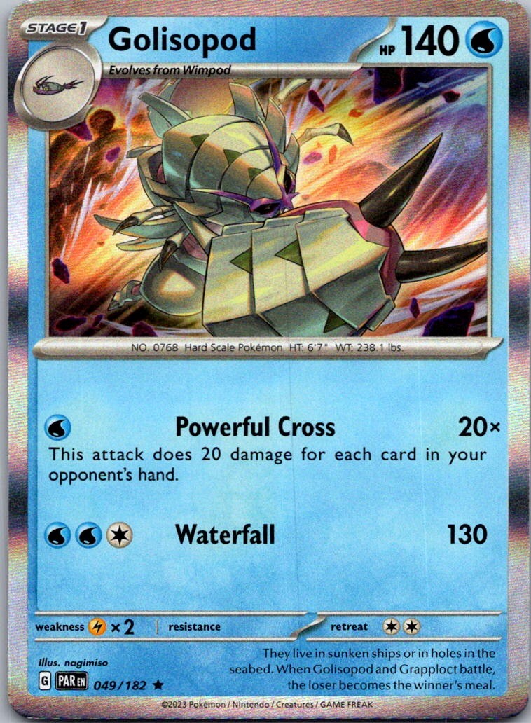Golisopod 049/182 Rare Paradox Rift Pokemon Holo Near Mint
