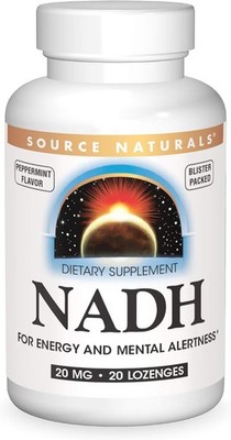 Source Naturals NADH 20mg,Boost Energy and Mental Alertness* - 20 Lozenges