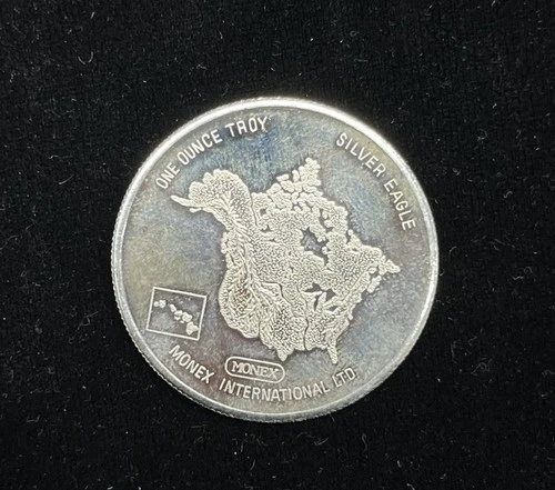 1982 Monex International Silver Eagle 1 Oz .999 Silver Bullion Round