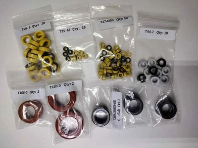 RF Toroid Assortment MicroMetals Fair-Rite 28 Values 492pcs Total