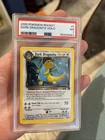 Dark Dragonite Holo Team Rocket Psa 7 New Cert *Foot Swirl*