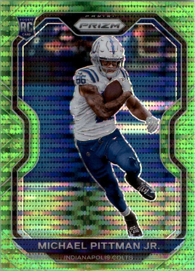 2020 Panini Prizm Prizms Neon Green Pulsar #333 Michael Pittman Jr. - FB