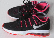 Nike Max Dynasty Girl's Running Shoes - Black and Pink - Size Youth 6.5