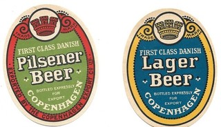 2 OLD CARLSBERG BRYGGERIERNE COPENHAGEN DENMARK LAGER PILSENER BEER