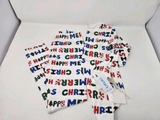 Carters 2 Piece Pajamas Set Merry Christmas Spell Out Pjs Long Sleeve Cotton