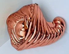 B&M DURO Copper Cornucopia Mold Benjamin & Medwin Wall Hanging Vintage Korea