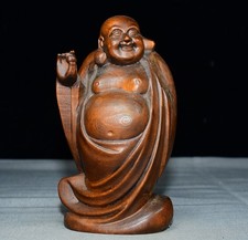 Exquisite Small Leaf Boxwood Maitreya Ornament