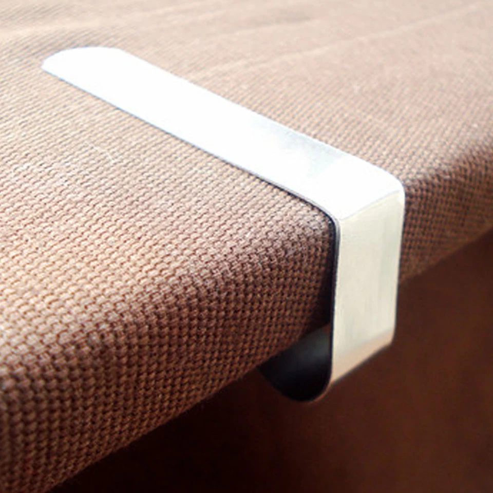 Banquet Picnic Metal Adjustable Desk Table Cloth Holder Clip Silver 10pcs - Изображение 4 из 4