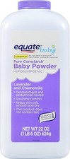 Equate Pure Cornstarch Baby Powder With Lavender and Chamomile, 22oz
