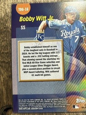 2026 Topps Series 1 Bobby Witt Jr. Titans of the Game #TOG-16
