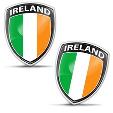 Irish Flag 3D Silicone Gel Stickers - EU Made | F147