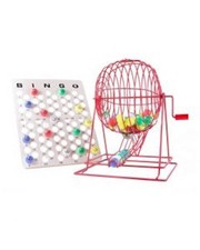 Extra Large Red Professional Ping Pong Bingo Cage Set With Balls and Masterboard