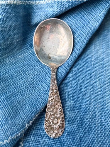 S. Kirk & Son Sterling Silver Floral Repoussé Spoon - Early 20th Century