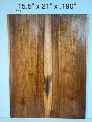 Figured Black Walnut Guitar Top - Luthier Wood Guitar Building Materials