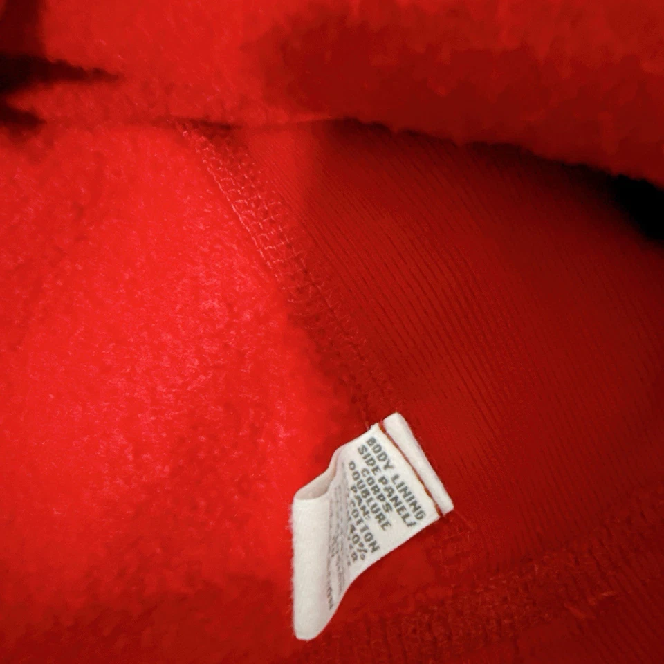 Sudadera con capucha abercrombie and fitch para mujer con logotipo rojo intenso talla S Foto 3 de 4