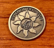 Hyperion Field Club (Iowa) Flat Metal Logo Golf Ball Marker