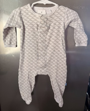 Magnetic Me Organic Cotton Magnetic Footed Sleeper Gray Geometric 3-6 Months
