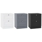 2 Drawer Modern Bedside Cabinet Bedroom Furniture Storage Space Saving