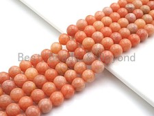 NEW STONE  High Quality Natural Peach Calcite Beads, 8mm/10